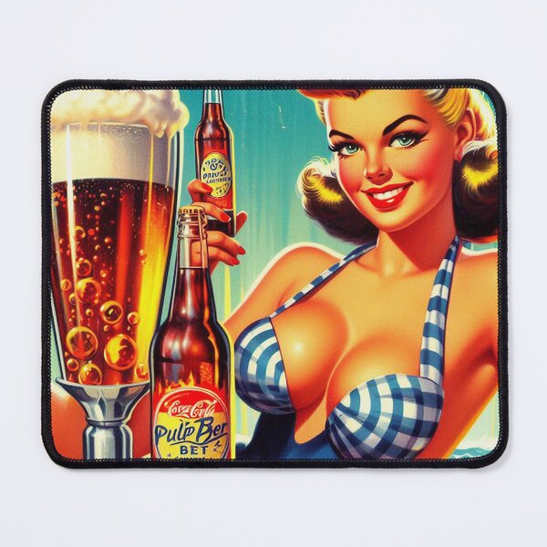 Item preview, Retro Beer Pin-up designed and sold by PulpVintage.
