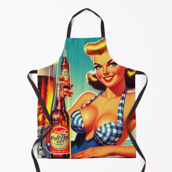 Artikelvorschau, Retro-Bier-Pin-up entworfen und verkauft von PulpVintage.