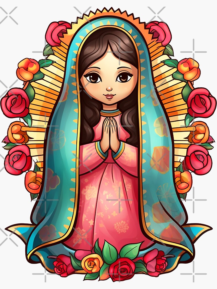 T-Shirt Virgen De Guadalupe Cartoon T-Shirt Virgen De Guadalupe Cartoon