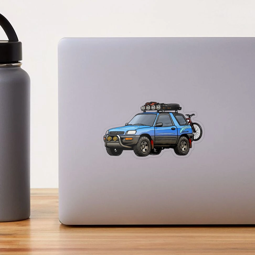 Autocollant RAV4 Vintage Rétro | Design Old School | Vinyl 95mm - Brillant | Fabriqué En Australie