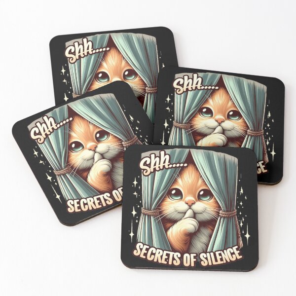 Item preview, Cat say Shhh... secrets of silence  designed and sold by Coollzone.
