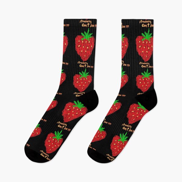 Item preview, Strawberry Can't See??? Strawberry Pun Scribbles Funny Prints designed and sold by DendaArt.
