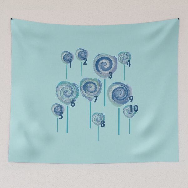 Item preview, Let's Count to 10 - 10 Blue Lollipops designed and sold by Beachy.
