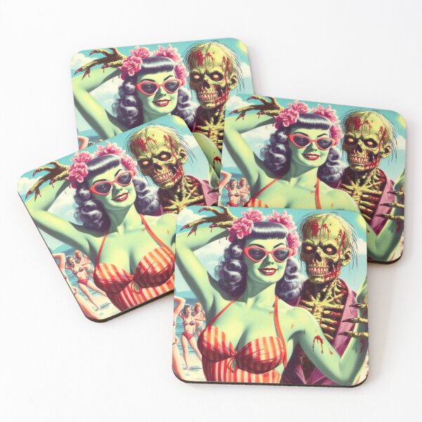 Item preview, Vintage Zombie Pin-up designed and sold by PulpVintage.