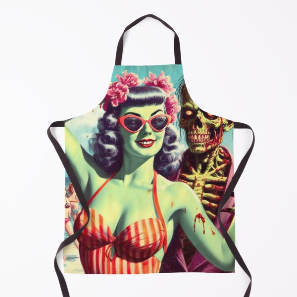 Item preview, Vintage Zombie Pin-up designed and sold by PulpVintage.
