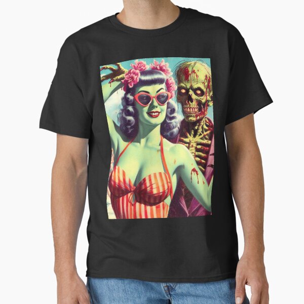 Item preview, Vintage Zombie Pin-up designed and sold by PulpVintage.