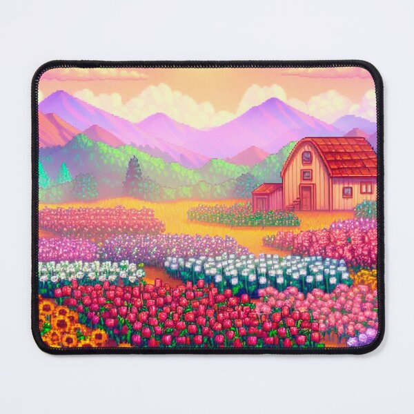 Vista previa del artículo con la obra «Granja Videojuego Stardew Valley Cute Pixel», diseñado y vendido por sergiochungo.