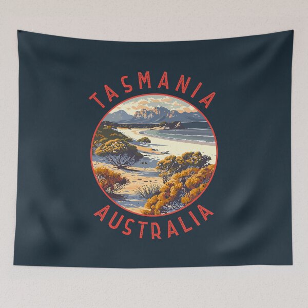 Item preview, Tasmania Australia Retro Distressed Circle designed and sold by KrisSidDesigns.