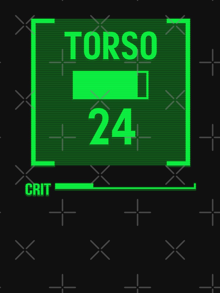 Imagen 7 de 7, Camiseta clásica con la obra V.A.T.S: apuntando al torso, diseñada y vendida por PufferArt.