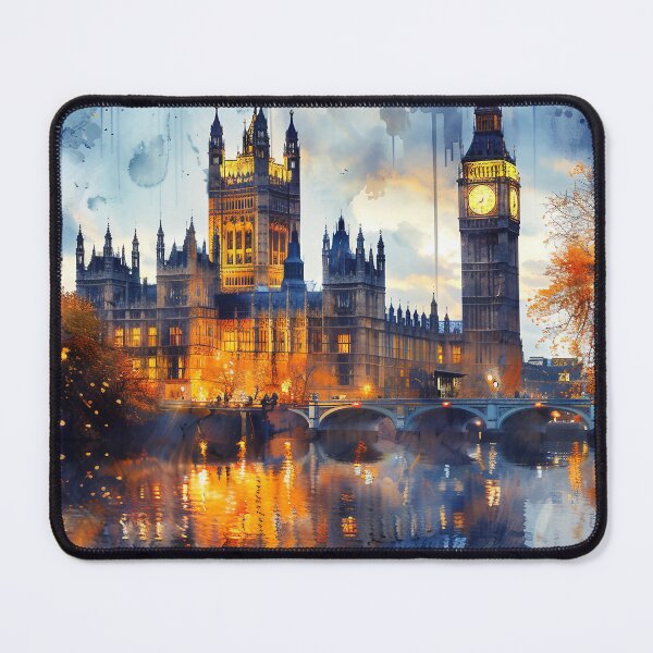 Item preview, London Landmarks Night Scenery UK Historical Buildings designed and sold by SayItWithYours.