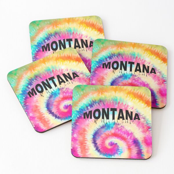 Item preview, 406 Montana : Tie Dye With Dripping Text designed and sold by Gilby-Designs.