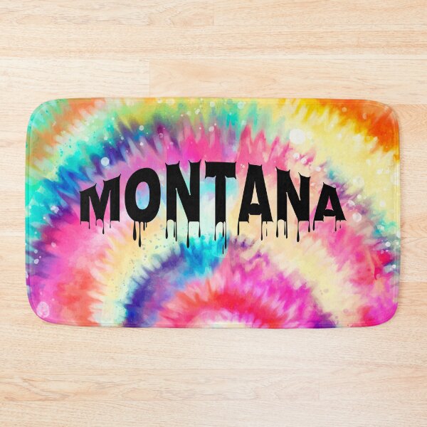 Item preview, 406 Montana : Tie Dye With Dripping Text designed and sold by Gilby-Designs.