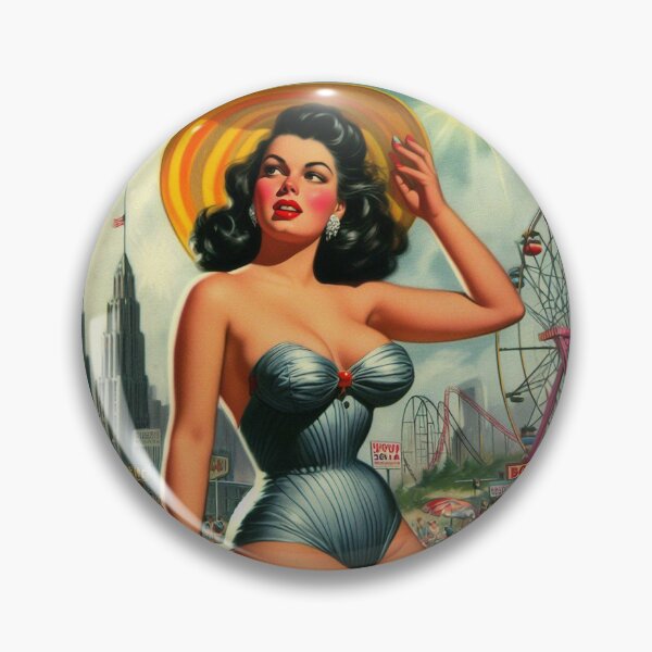Item preview, Retro Hot Curvy Pin-up designed and sold by PulpVintage.