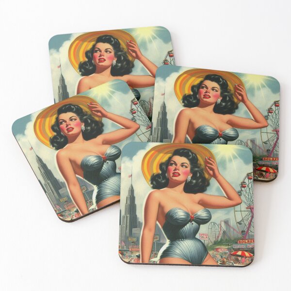 Item preview, Retro Hot Curvy Pin-up designed and sold by PulpVintage.