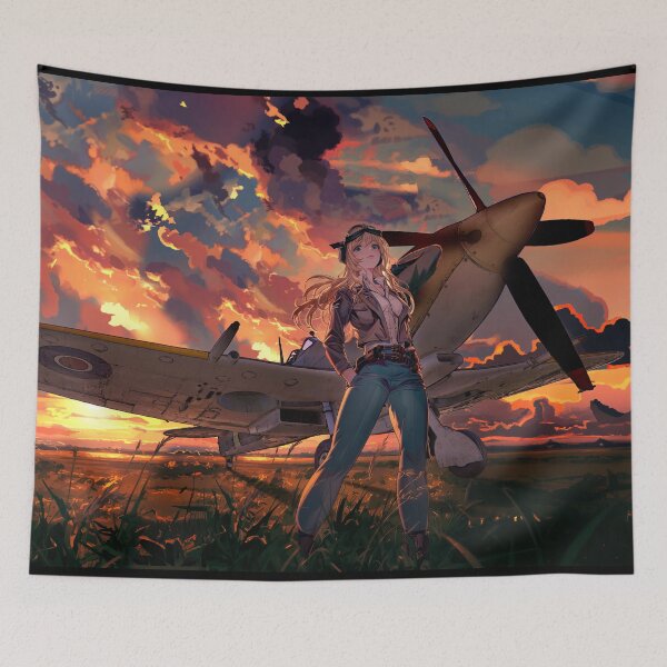 Item preview, Spitfire Fighter and Anime Girl designed and sold by CoolCarVideos.