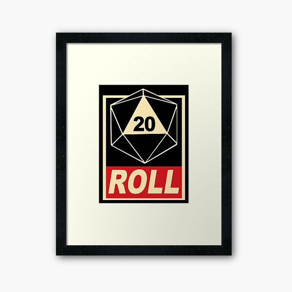 d20Roll Framed Art Print