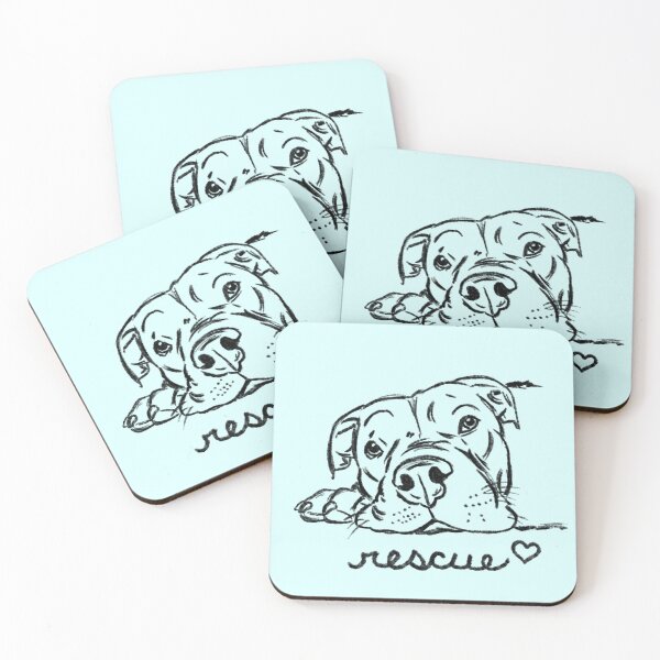 Item preview, Pit Bull Drawing, Pittie Drawing, Pit Bull Sketch, Rescue Pit Bull designed and sold by Furkid Studio.