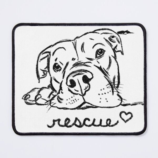Item preview, Pit Bull Drawing, Pittie Drawing, Pit Bull Sketch, Rescue Pit Bull designed and sold by Furkid Studio.