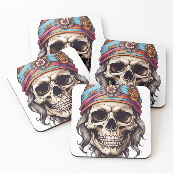 Item preview, The Hippie Skull designed and sold by ImproveDesign.