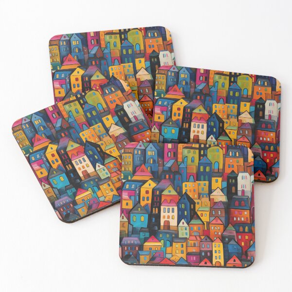 Item preview, Colorful Houses Pattern For Kids designed and sold by sheprint.