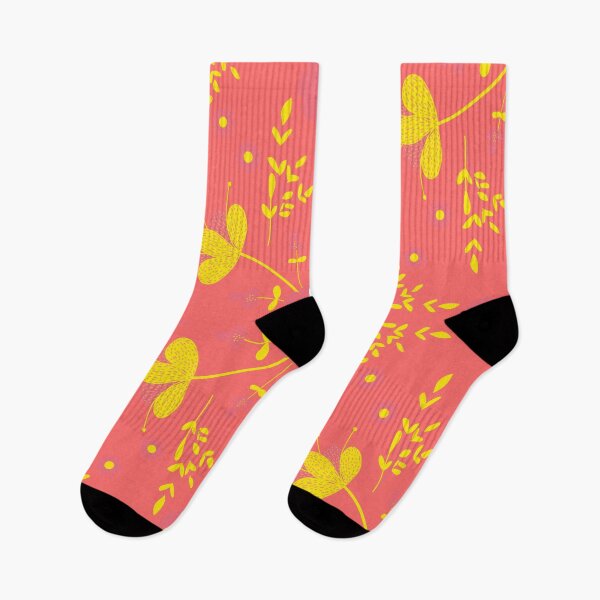 Item preview, Spring Breeze: Yellow and Pink Flower Pattern designed and sold by Trend-Dify.