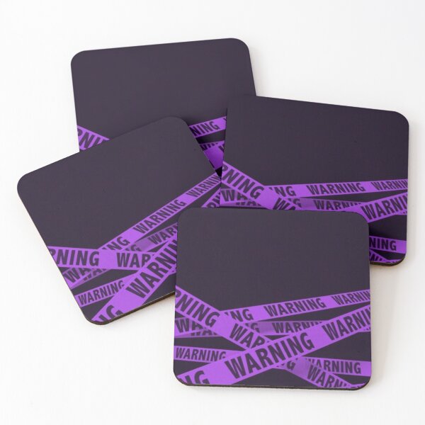 Item preview, Warning Crime Scene Tape Art Print | Black Background | Purple Illustration for Prints & Apparel designed and sold by Jennifer Adair.