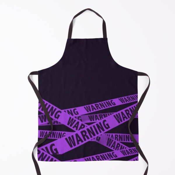 Aperçu de l'œuvre Avertissement Crime Scene Tape Art Print | Fond noir | Illustration violette pour imprimés et vêtements créée et vendue par Jennifer Adair.