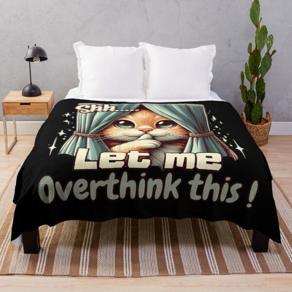 Item preview, A cute Cat say Shhh let me overthink this! designed and sold by Coollzone.