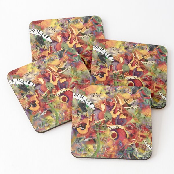 Item preview, Musicians Jazz Piano Trumpet Saxophone String Bass Abstract designed and sold by Juleez.