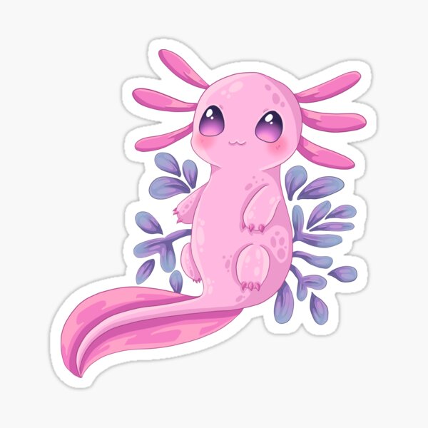 Vista previa del artículo con la obra «Axolotl rosa», diseñado y vendido por LadyPug777.