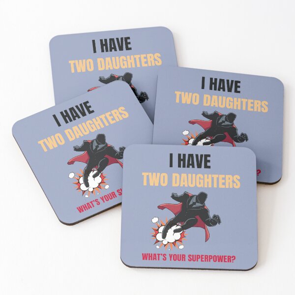 Item preview, Super Dad Two Daughters Dad of Girls Superhero designed and sold by MomentumCloset.