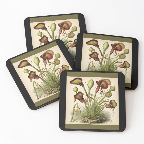 Item preview, Vintage Style Pitcher Plants Illustration Nature Design designed and sold by EarthArtDesigns.