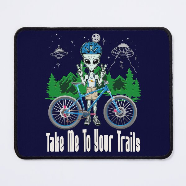 Item preview, Alien Mountain Biker Comes In Peace designed and sold by Wander X Design.