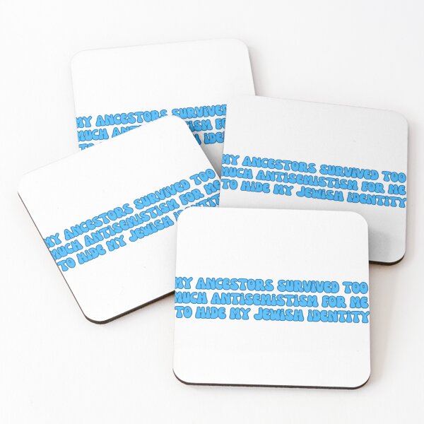 Item preview, my ancestors survived too much antisemitism for me to hide my jewish identity - stop jewish hate, two tone blue  designed and sold by jessicaleah15.