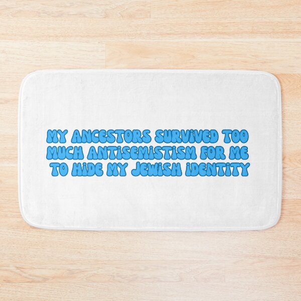 Item preview, my ancestors survived too much antisemitism for me to hide my jewish identity - stop jewish hate, two tone blue  designed and sold by jessicaleah15.