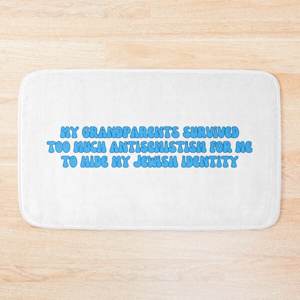 Item preview, my grandparents survived too much antisemitism for me to hide my jewish identity - stop jewish hate, two tone blue  designed and sold by jessicaleah15.