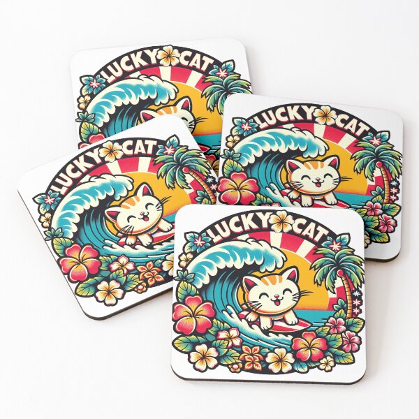Item preview, Surfy Tropical Kitty designed and sold by Kona Cat Creationz.