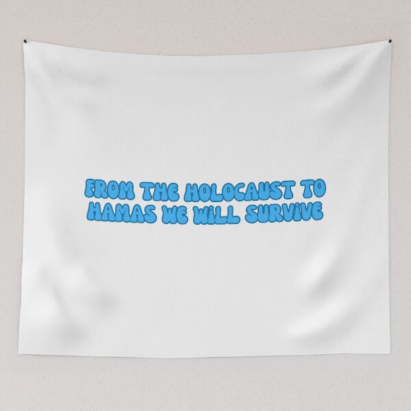Item preview, the jewish people will survive, am yisrael chai, blue retro designed and sold by jessicaleah15.