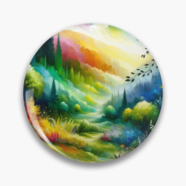 Artikelvorschau, Üppige, lebendige Landschaft entworfen und verkauft von ArtemisDesignAI.