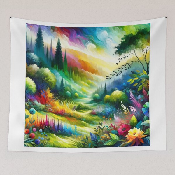 Item preview, Lush Vibrant Landscape designed and sold by ArtemisDesignAI.