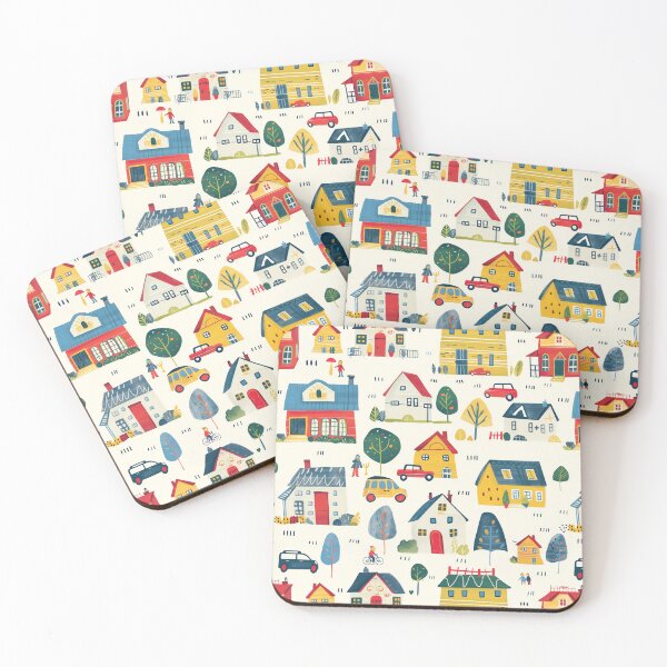 Item preview, Colorful Doodle Houses Pattern For Kids designed and sold by sheprint.