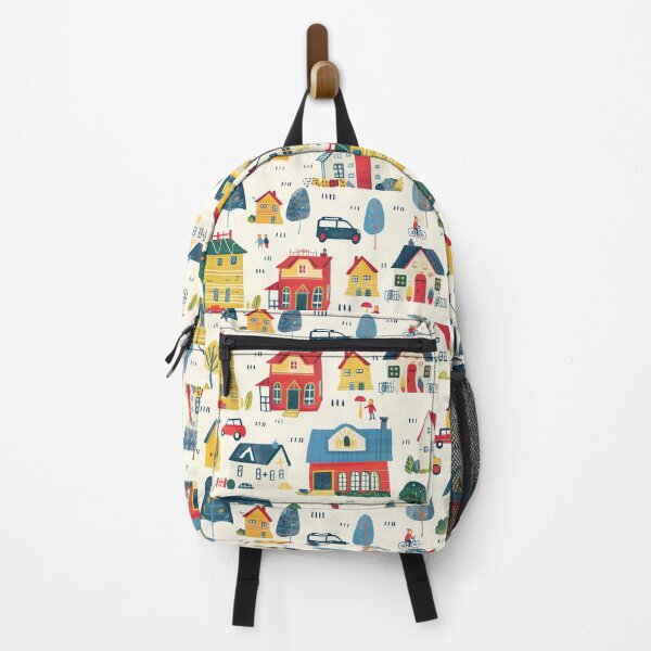 Item preview, Colorful Doodle Houses Pattern For Kids designed and sold by sheprint.