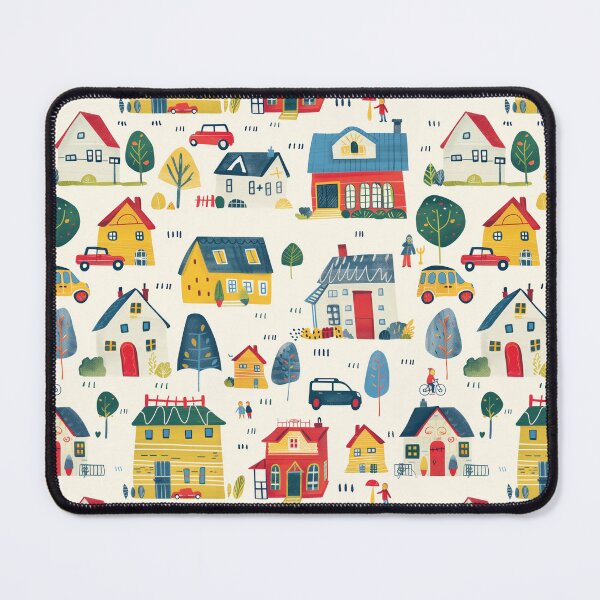 Item preview, Colorful Doodle Houses Pattern For Kids designed and sold by sheprint.
