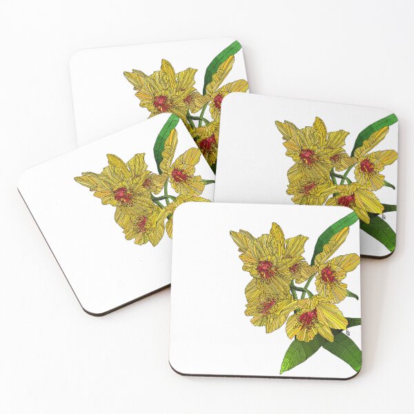 Item preview, Yellow orchids designed and sold by FloralsandBabes.