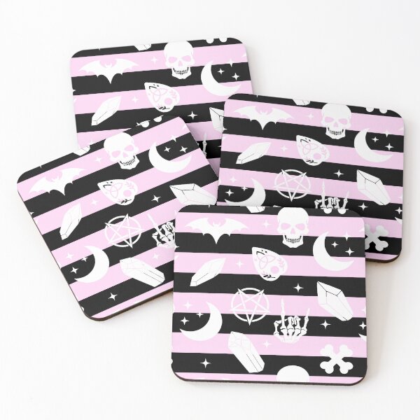 Item preview, Kawaii Pastel Goth Gothcore Pink Black and White Witch Aesthetic  designed and sold by StudioWhimsey.