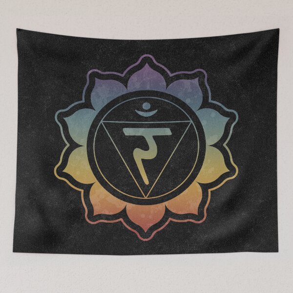 Item preview, Navel Chakra Lotus - Coal + Rainbow Sunset designed and sold by Irene Estelle.