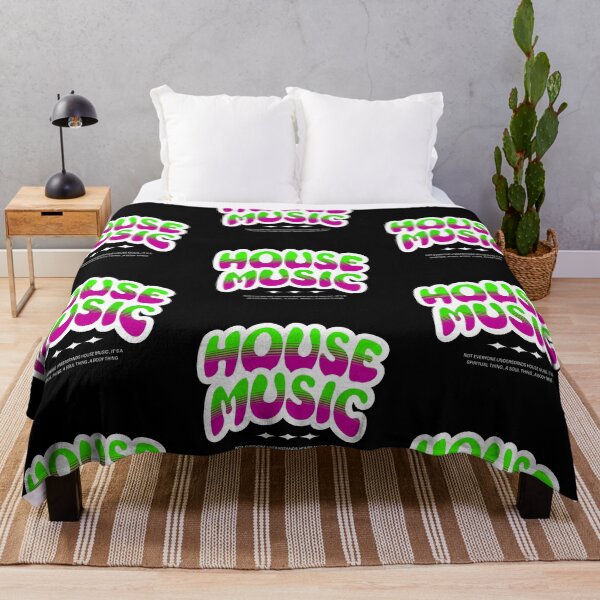 Item preview, HOUSE MUSIC - Bubble Outline Two Tone (white/pink/green) designed and sold by Discothreadz.