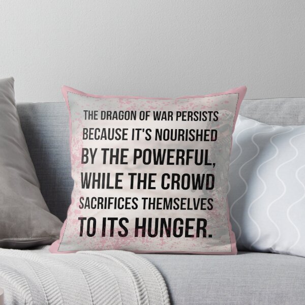Item preview, The dragon of war persists because it's nourished by the powerful, while the crowd sacrifices themselves to its hunger ▩ designed and sold by cabana.space.