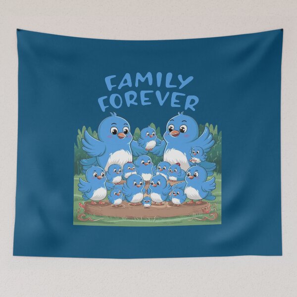 Item preview, FAMILY FOREVER Cute Bluebirds designed and sold by Greenbaby.