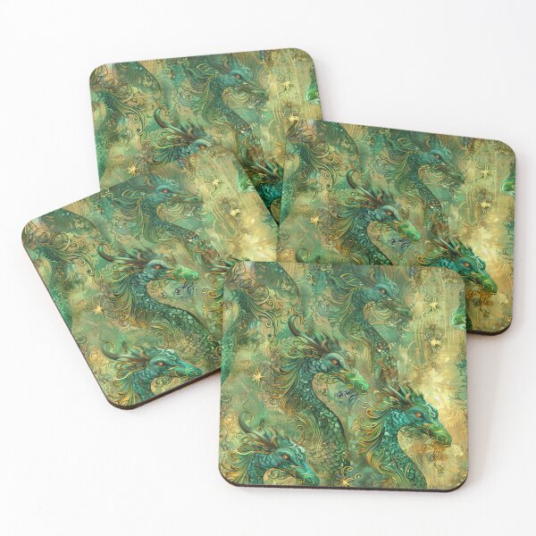 Item preview, Green Emerald Dragons designed and sold by GroovyPixels.